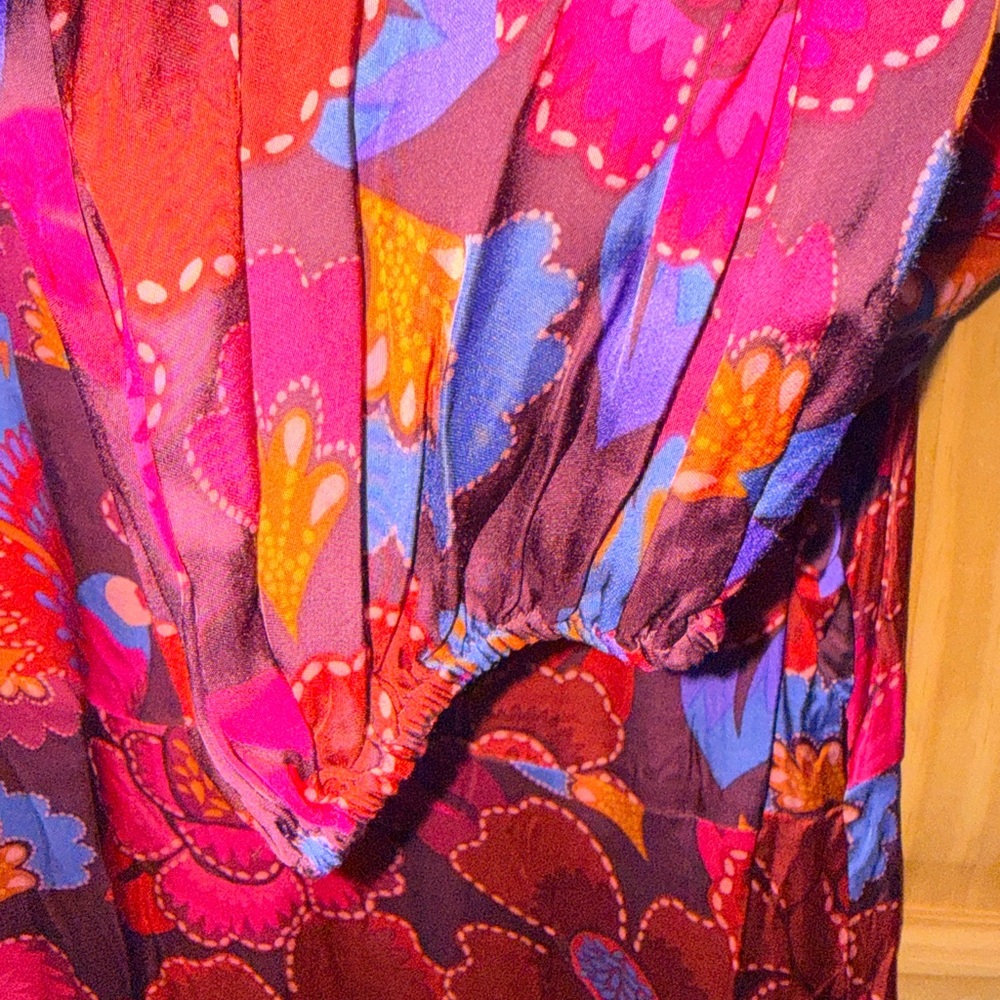 NWT Philosophy Pink and Purple Floral Midi Dress-10 - Picture 9 of 13